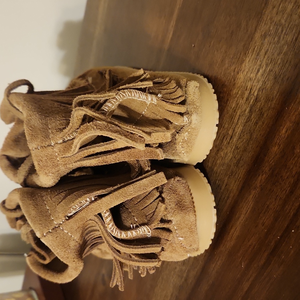 Brown Suede Moccasin Boots - Picture 3 of 4